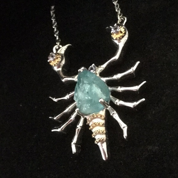 Exquisite Genuine Fluorite & Tanzanite Scorpion - Picture 2 of 8
